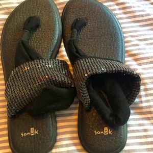 Sanuk sandals with sequins